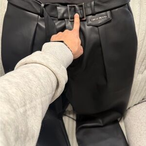 Maniere De Voir Black Belted Pants